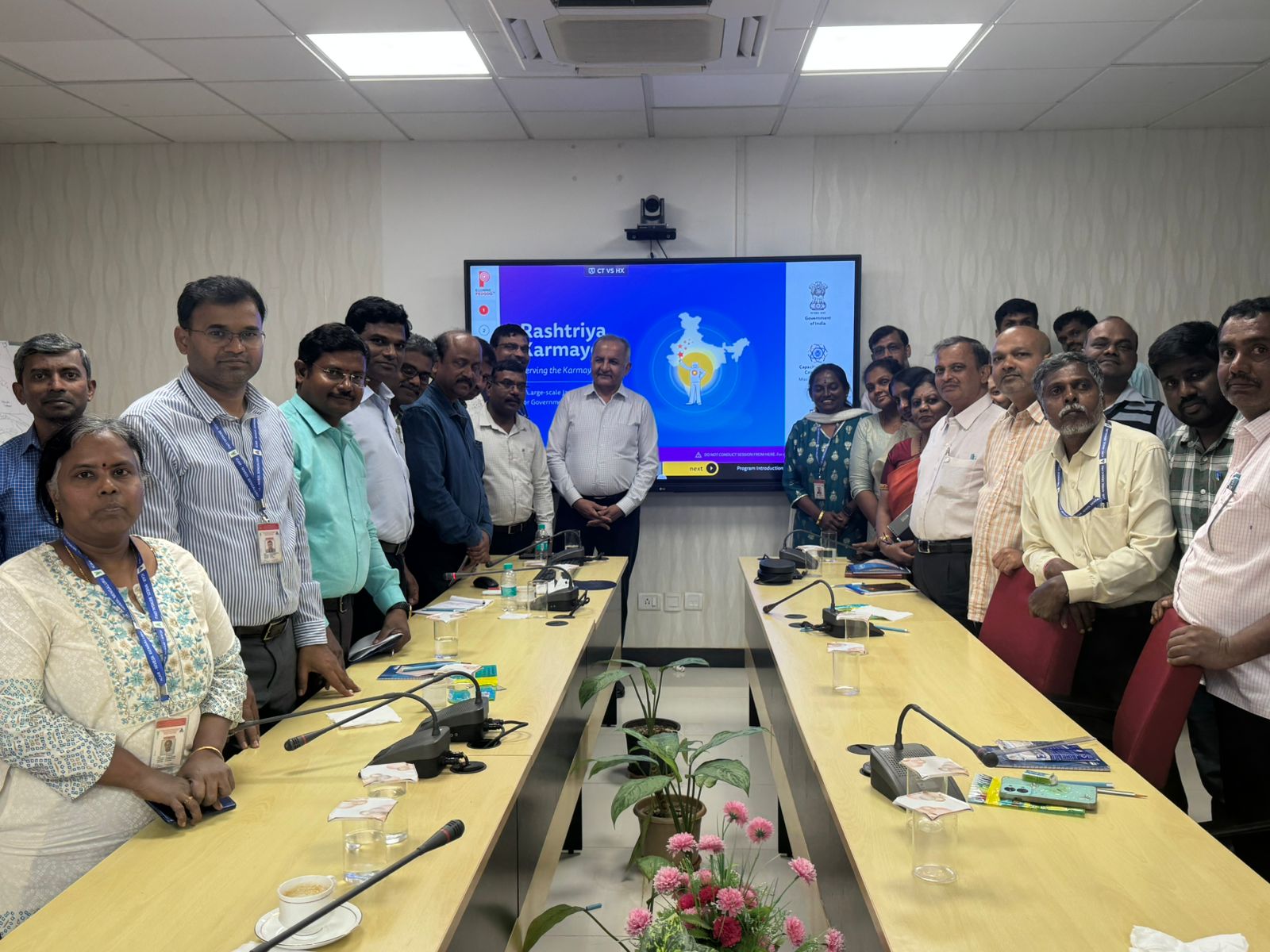 Participants during the training